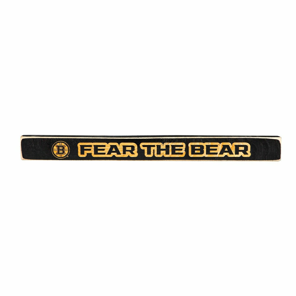 Boston Bruins Engraved Wood Sign, 1.5" x 18" - NHL Home
