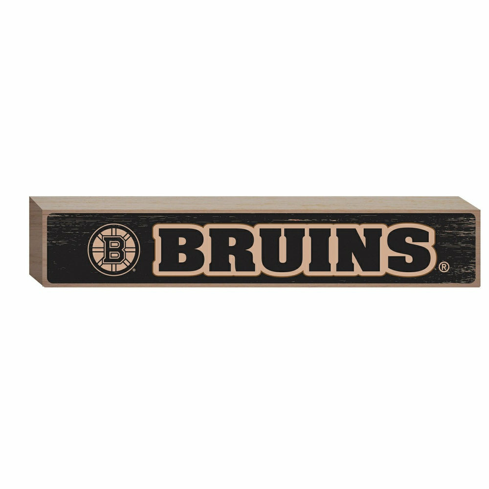 Boston Bruins Engraved Wood Sign, 3.5" x 18" - NHL Home