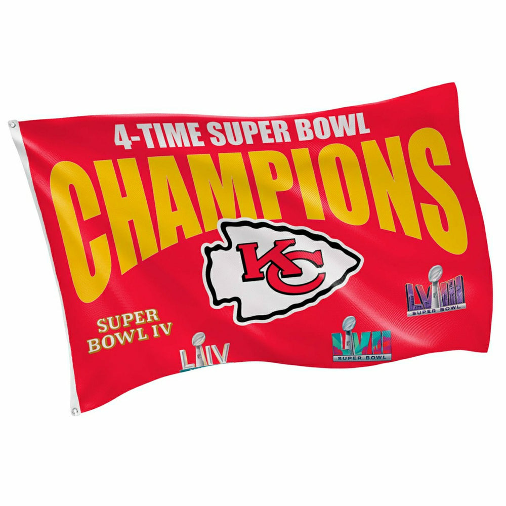 Kansas City Chiefs Multi-Win Superbowl Champions Football 3x5 Flag - Home