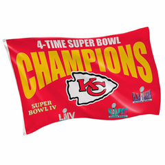 Kansas City Chiefs Multi-Win Superbowl Champions Football 3x5 Flag - Home