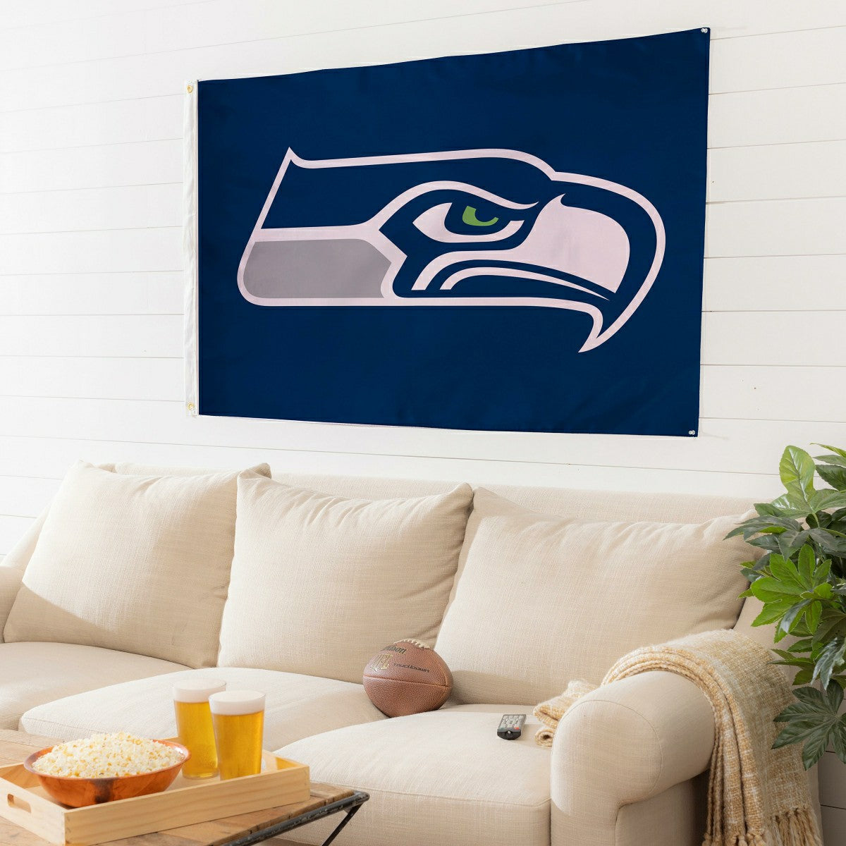 Seattle Seahawks Single Sided Estate Flag with 2 Grommets, 3'x5' - Home NFL