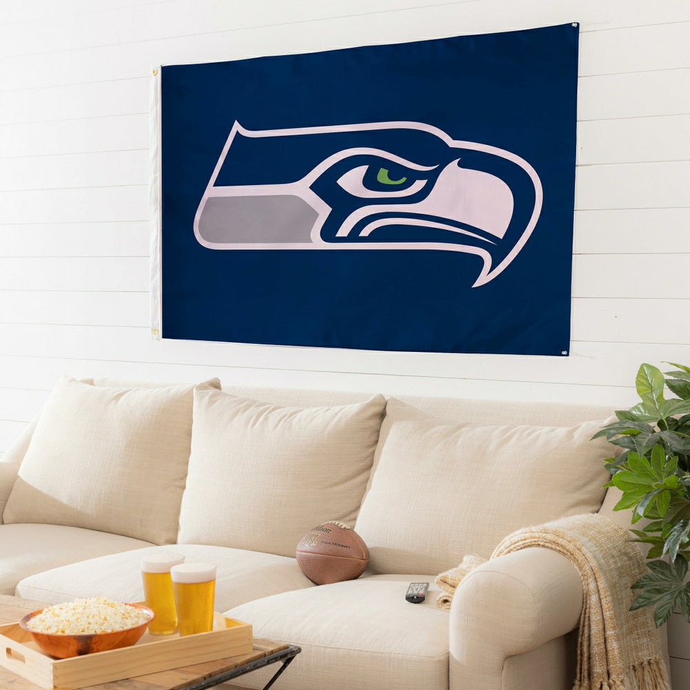 Seattle Seahawks Single Sided Estate Flag with 2 Grommets, 3'x5' - Home NFL