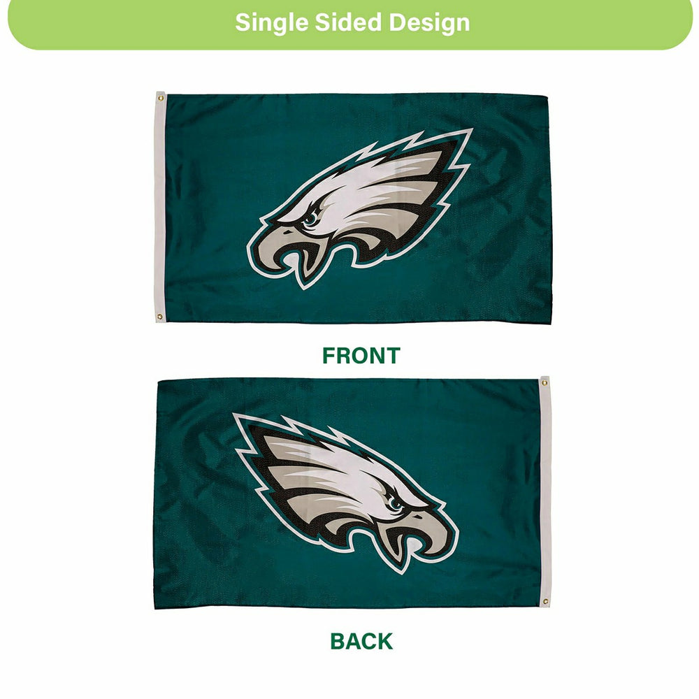 Philadelphia Eagles Single Sided Estate Flag with 2 Grommets, 3'x5' - Home NFL