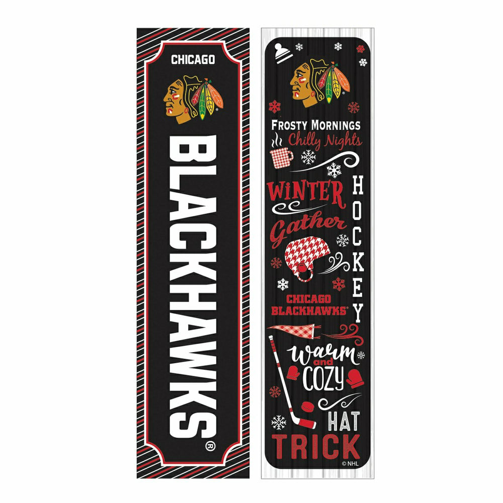 Chicago Blackhawks 46" Double Sided Leaner, Winter Seasonal - NHL Home