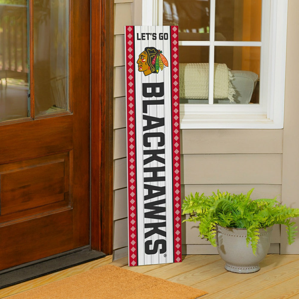 Chicago Blackhawks 47" Double Sided Leaner, Christmas - NHL Home