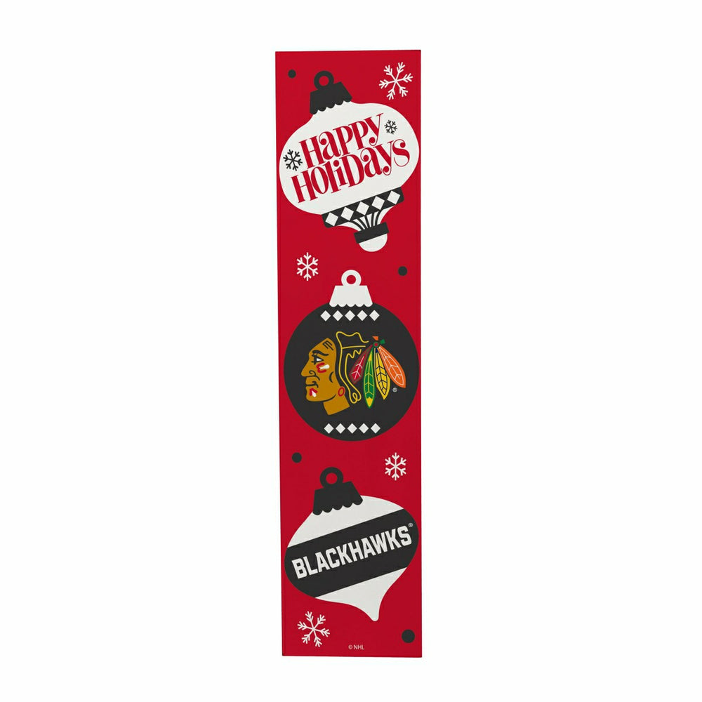 Chicago Blackhawks 47" Double Sided Leaner, Christmas - NHL Home
