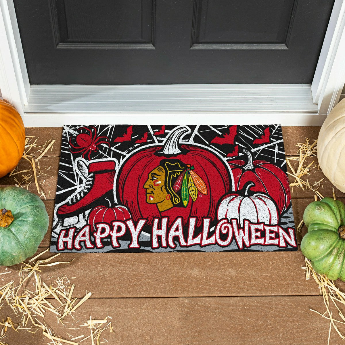 Chicago Blackhawks Halloween PVC Mat, 28"x16" - NHL