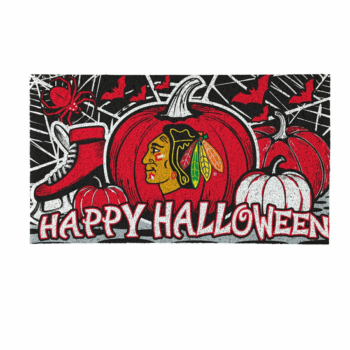 Chicago Blackhawks Halloween PVC Mat, 28"x16" - NHL