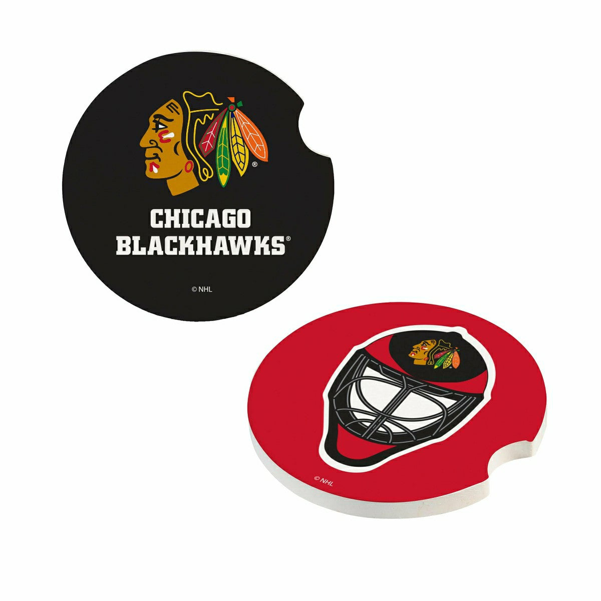 Chicago Blackhawks Car Coaster Set, 2pc - NHL Home