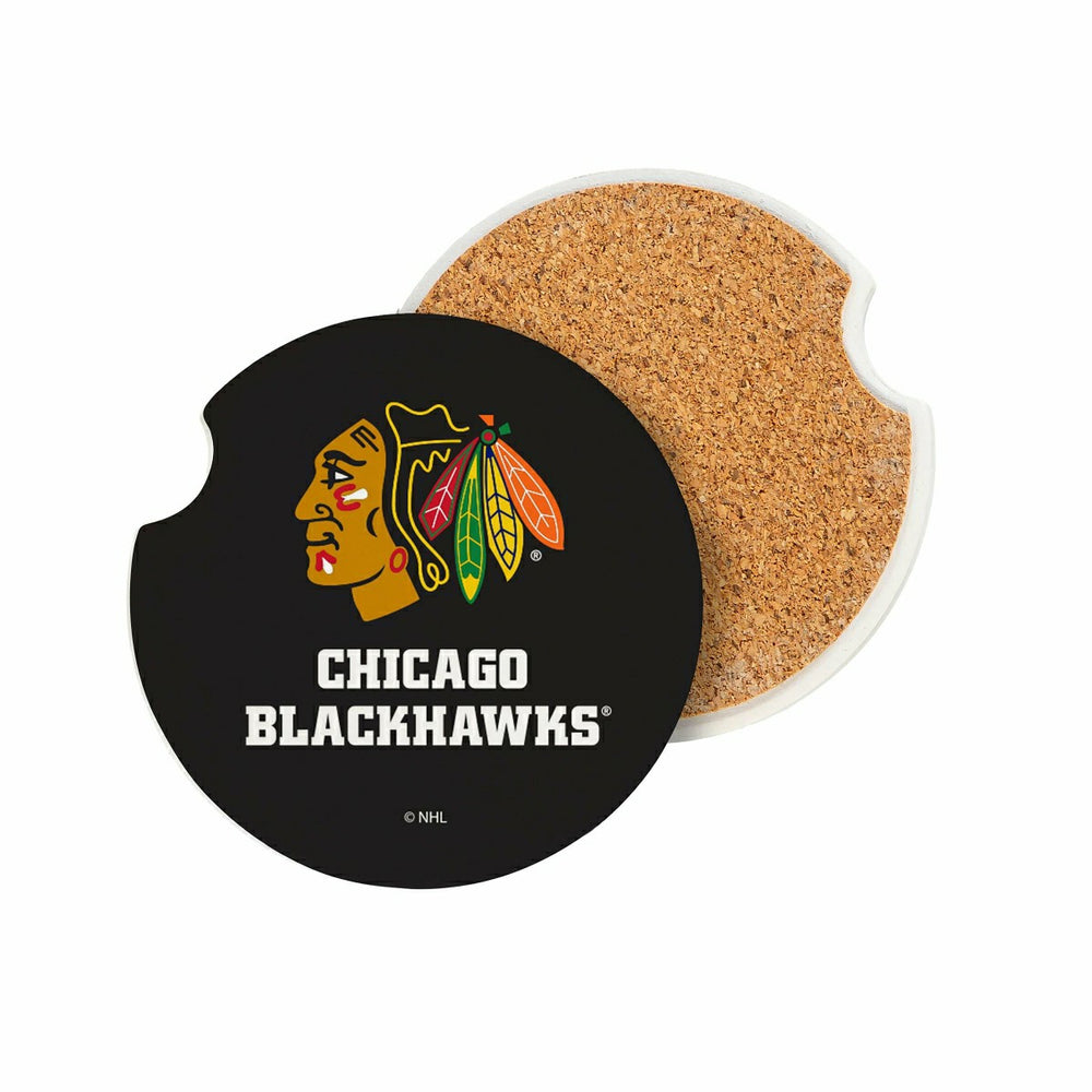 Chicago Blackhawks Car Coaster Set, 2pc - NHL Home