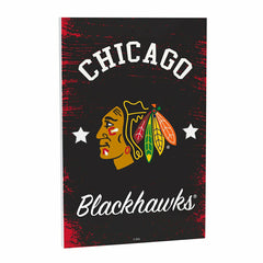 Chicago Blackhawks Wood Wall Sign, 16x24 - NHL Home
