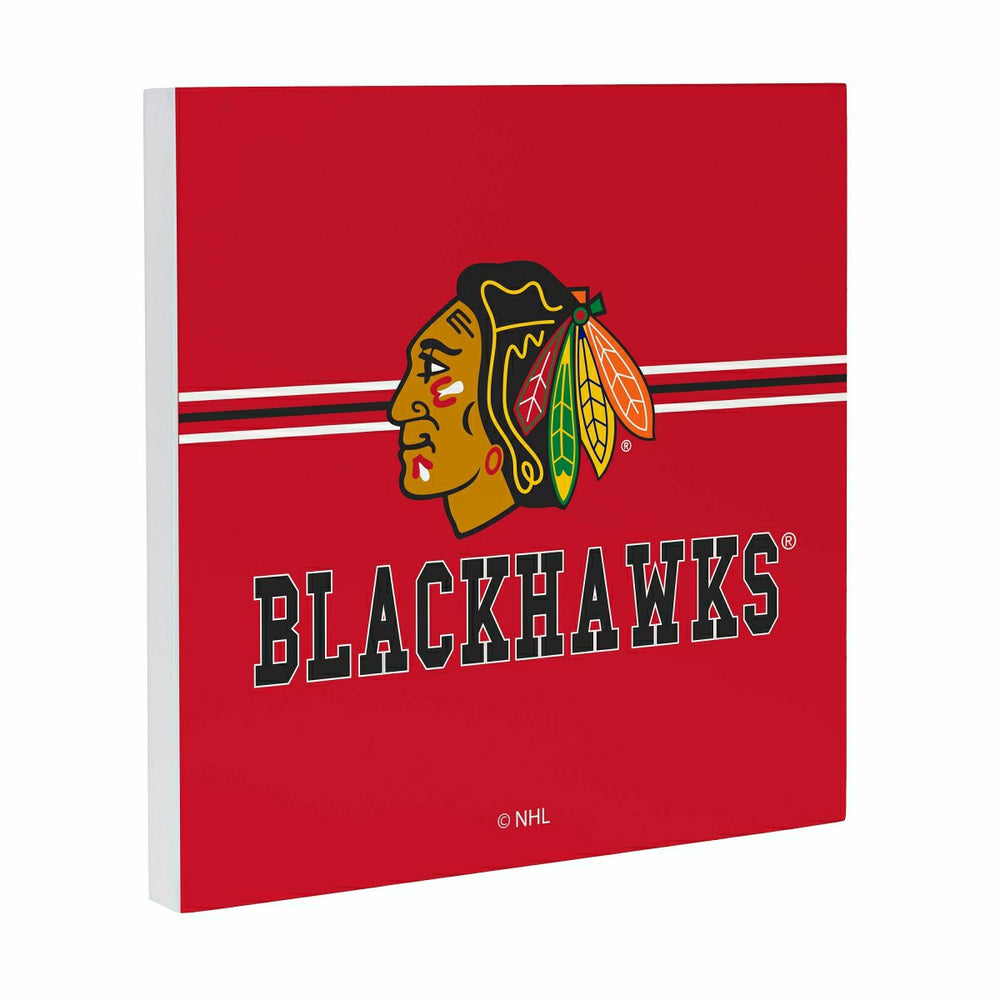 Chicago Blackhawks Wood Wall Sign, 12x12 - NHL Home