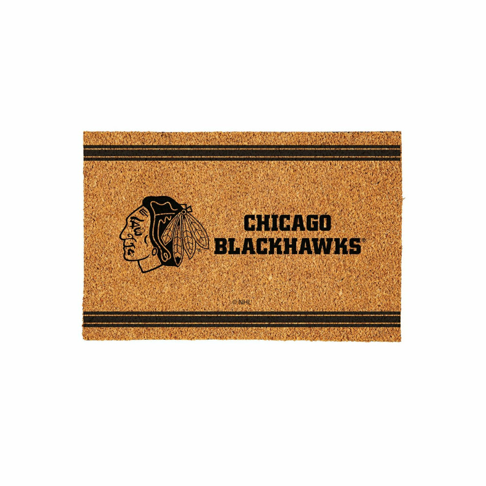 Chicago Blackhawks Large One Color Coir Mat, 36"x24" - NHL