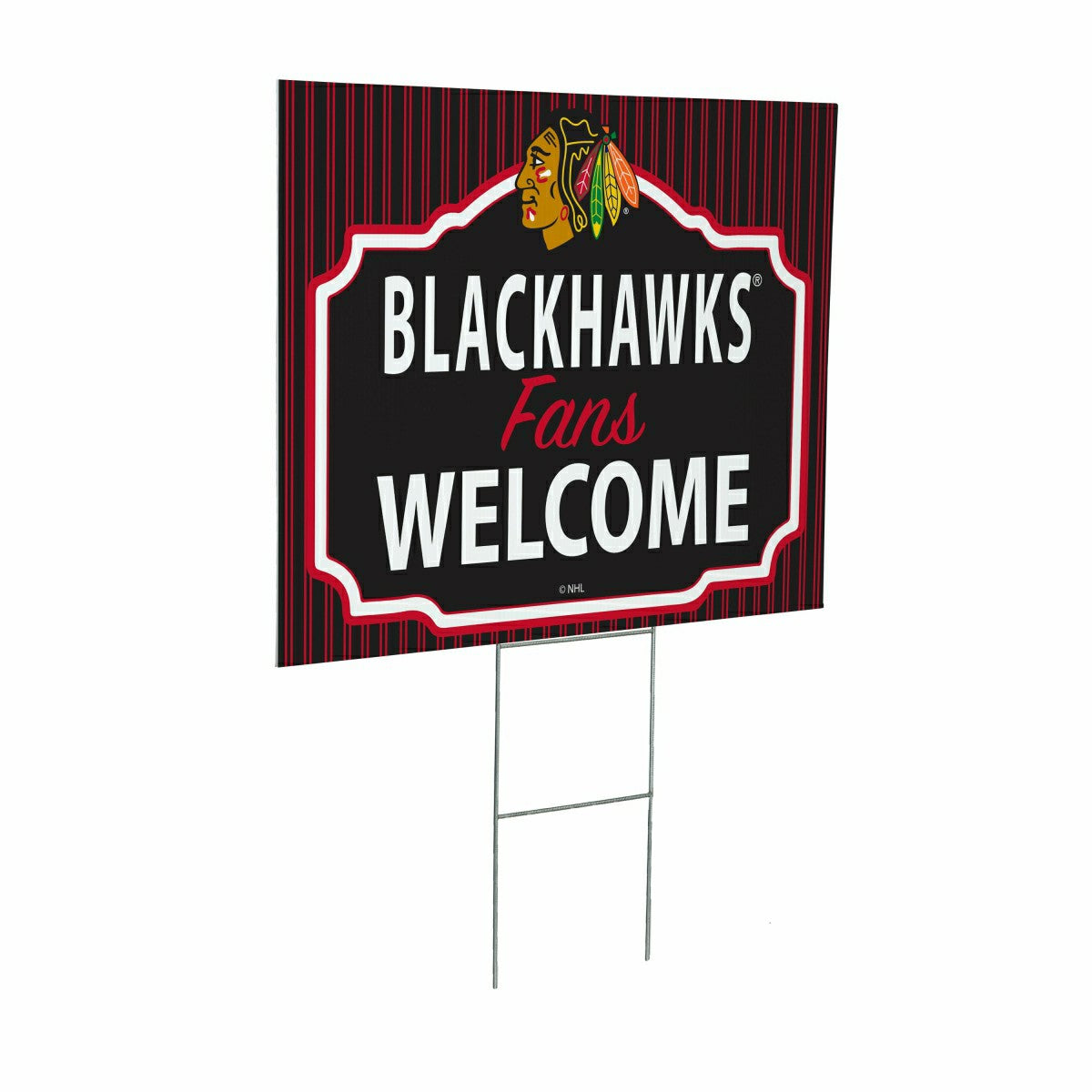 Chicago Blackhawks Coroplast Yard Sign, "Fans Welcome" - NHL Home