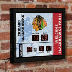 Scoreboard Wall Clock, Chicago Blackhawks - NHL Home