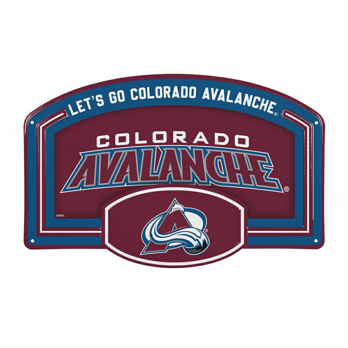 Colorado Avalanche USA Embossed Steel Wall Sign, 11" x 17" - NHL Home
