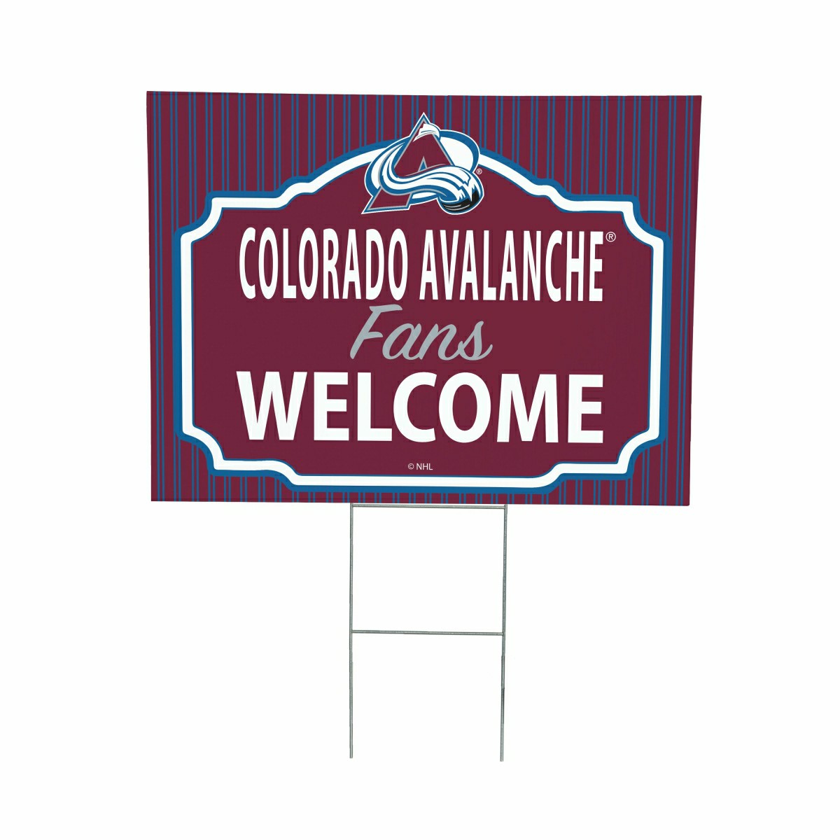 Colorado Avalanche Coroplast Yard Sign, "Fans Welcome" - NHL Home