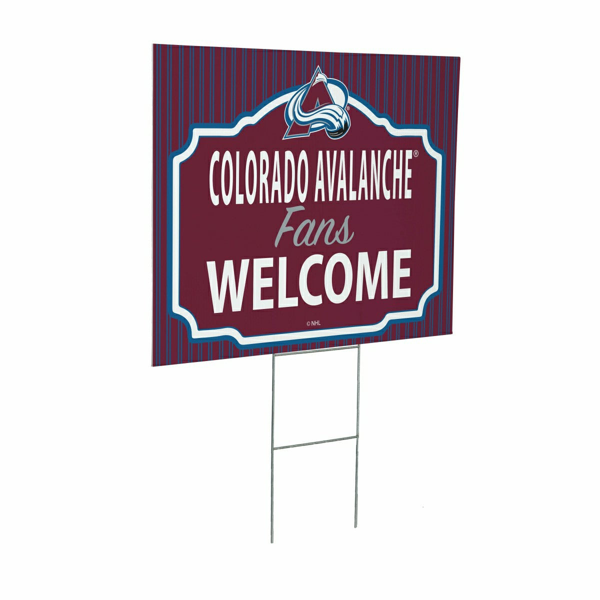 Colorado Avalanche Coroplast Yard Sign, "Fans Welcome" - NHL Home