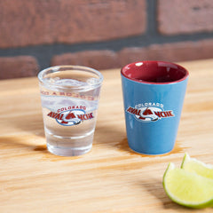Colorado Avalanche 4-Piece Ceramic and Glass 2oz. Shot Glass Set - NHL Home