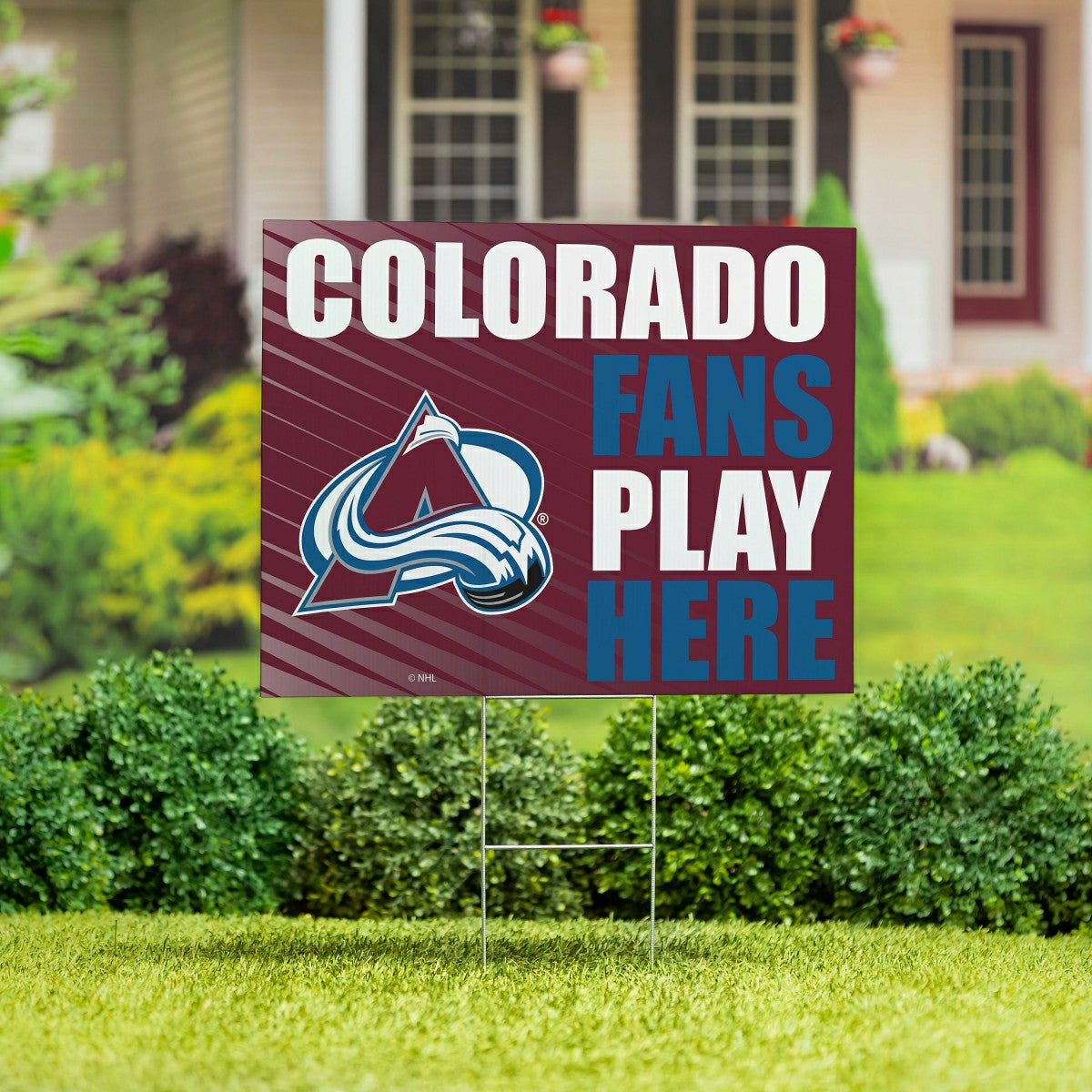 Colorado Avalanche Coroplast Yard Sign "Fans Play Here" - NHL Home