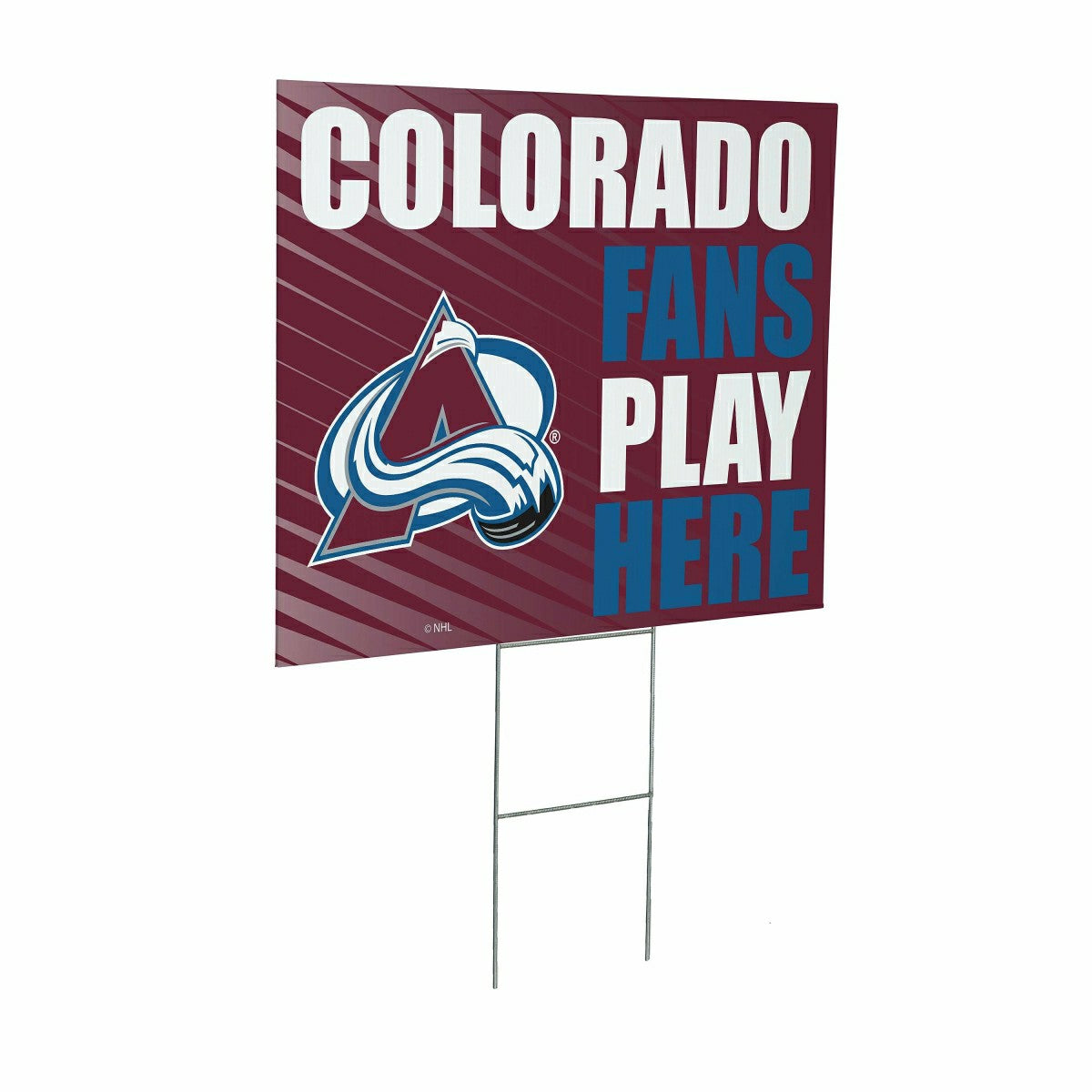 Colorado Avalanche Coroplast Yard Sign "Fans Play Here" - NHL Home