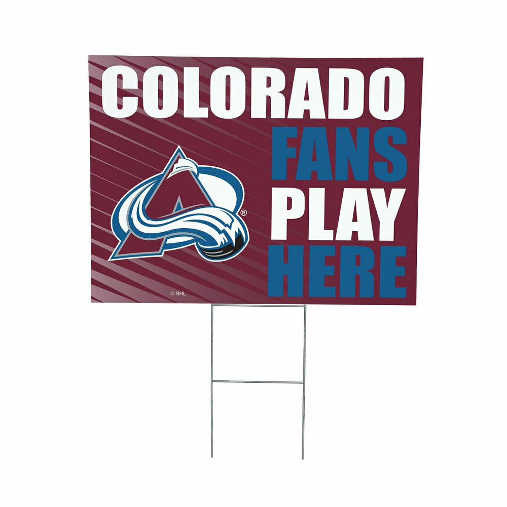Colorado Avalanche Coroplast Yard Sign "Fans Play Here" - NHL Home