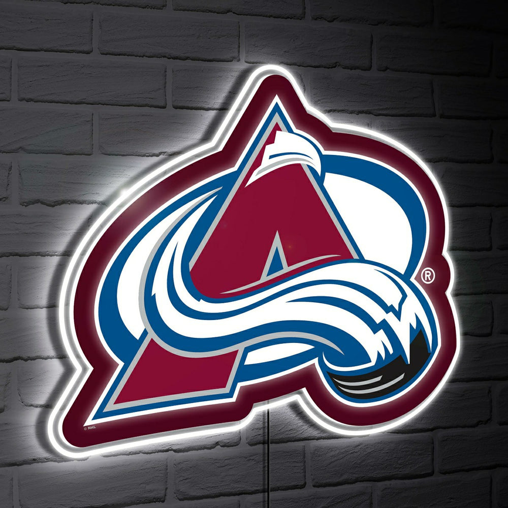Colorado Avalanche LED Wall Decor, Glazelite, Logo - NHL Home