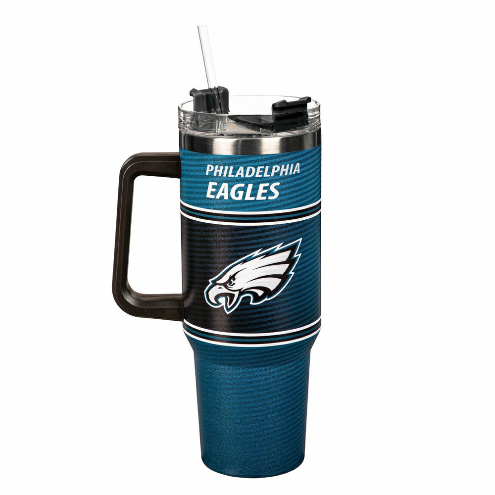 40oz Stainless Steel Canyon Cup w/ Straw, Philadelphia Eagles - Home NFL