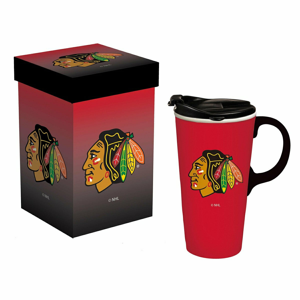 Boxed Travel Latte Cup, Chicago Blackhawks - Home NHL