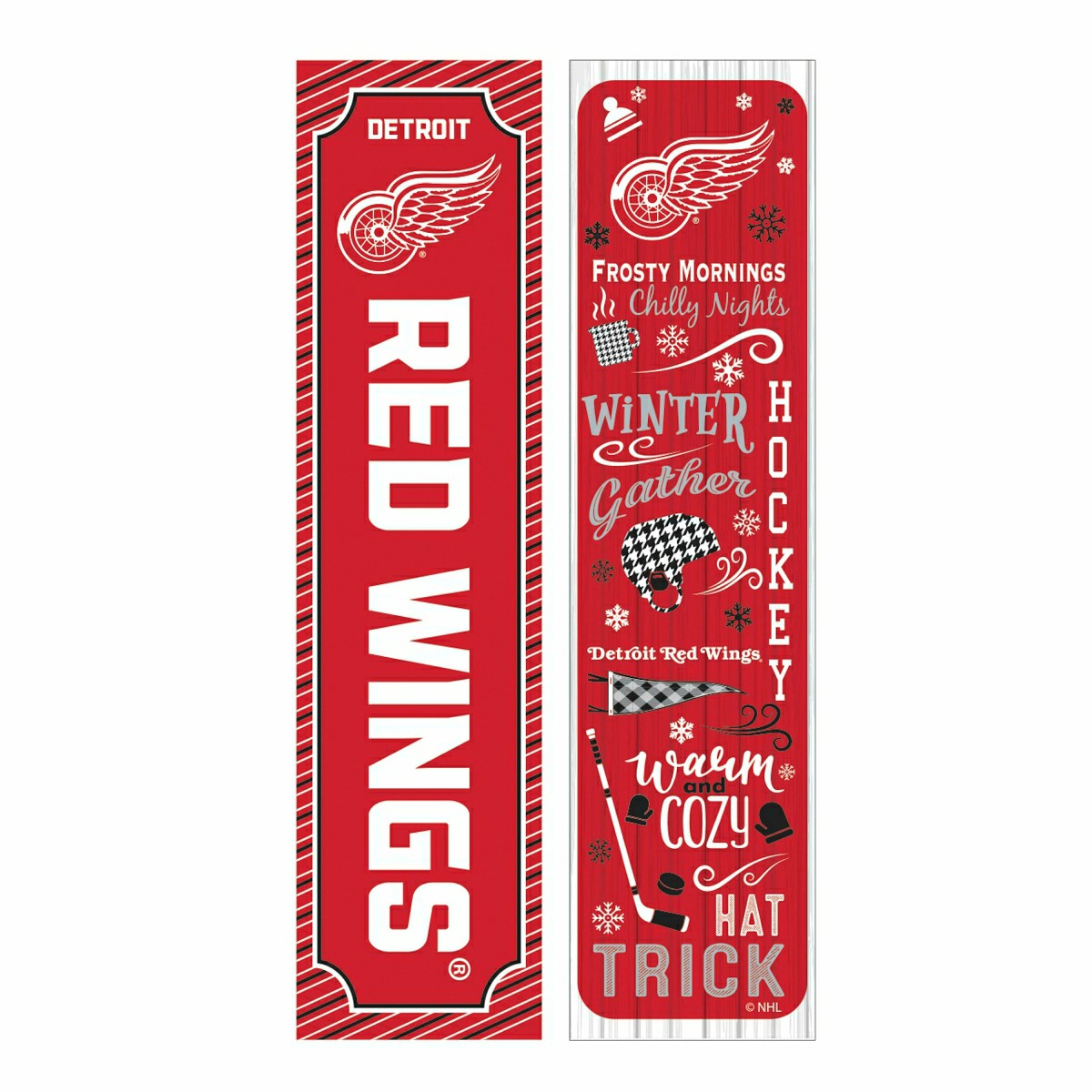 Detroit Red Wings 46" Double Sided Leaner, Winter Seasonal - NHL Home