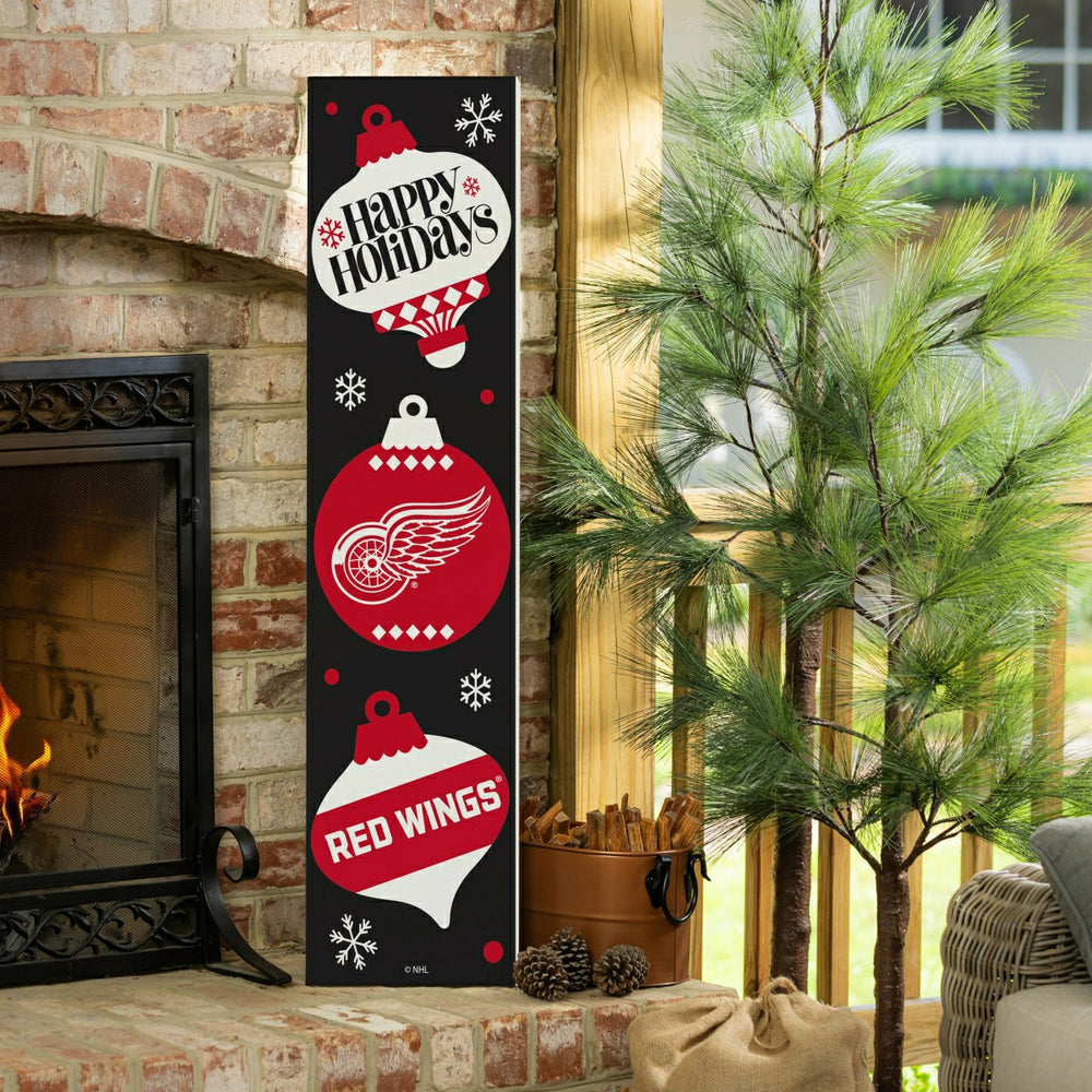 Detroit Red Wings 47" Double Sided Leaner, Christmas - NHL Home