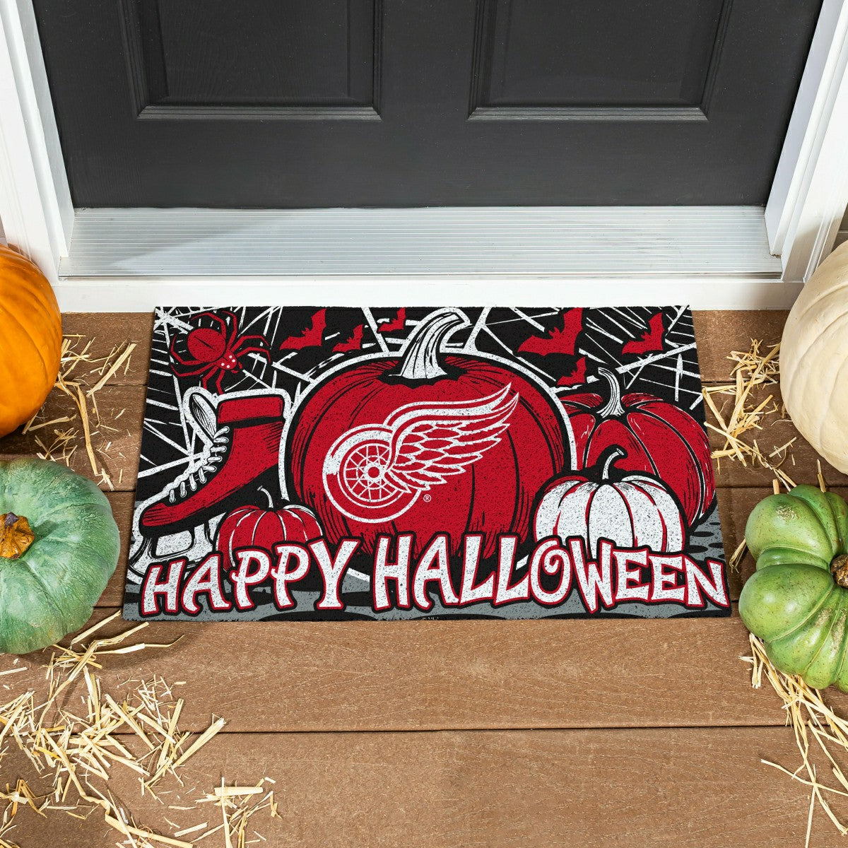 Detroit Red Wings Halloween PVC Mat, 28"x16" - NHL