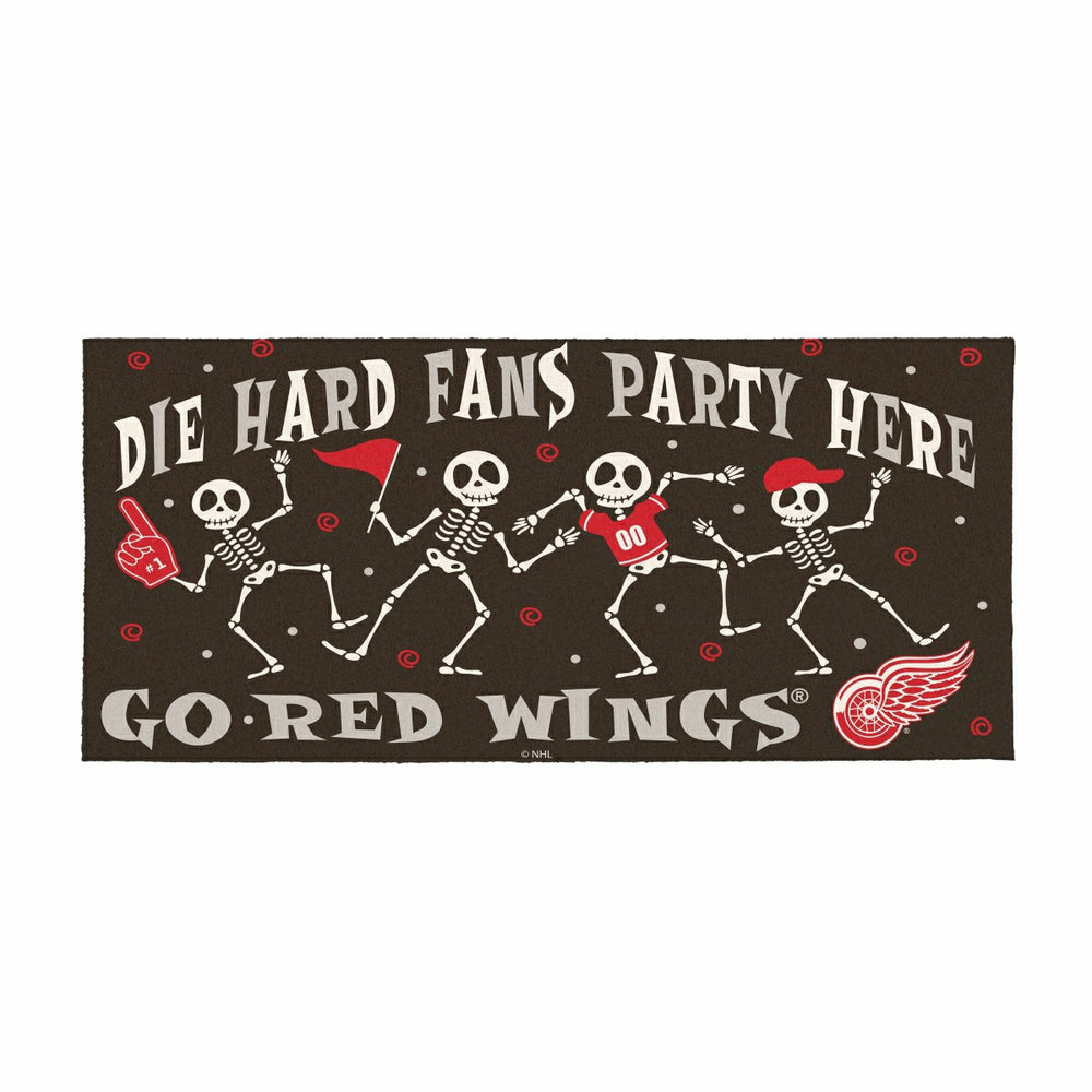 Detroit Red Wings Flocked Coir Halloween Sassafras Switch Mat, 22"x10" - NHL