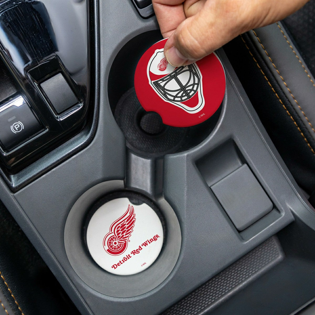 Detroit Red Wings Car Coaster Set, 2pc - NHL Home
