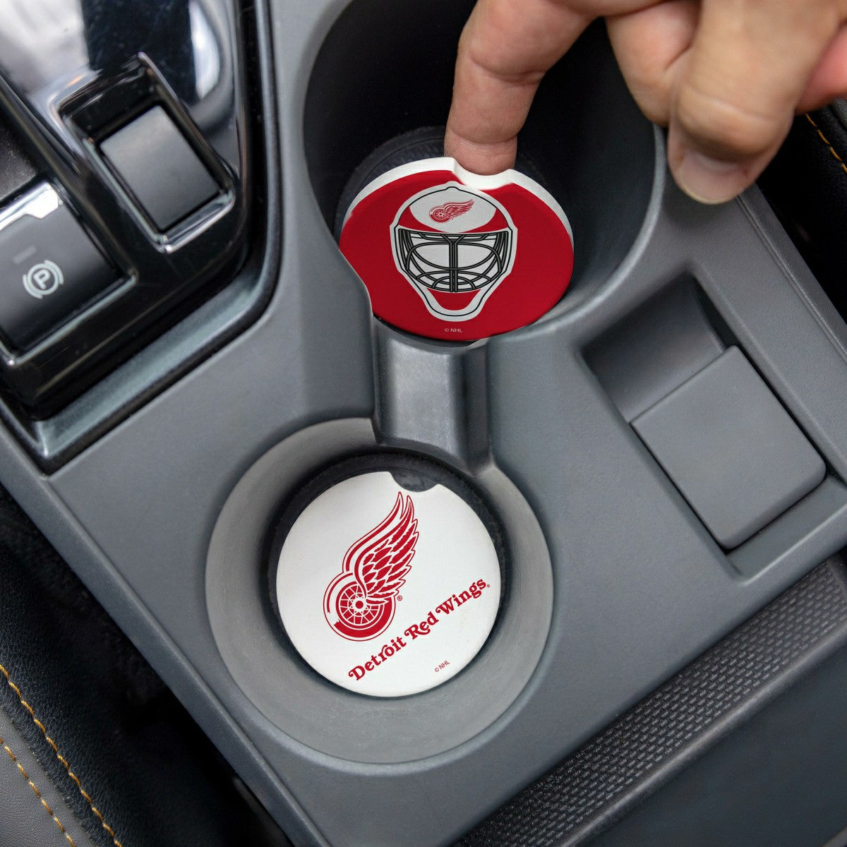 Detroit Red Wings Car Coaster Set, 2pc - NHL Home