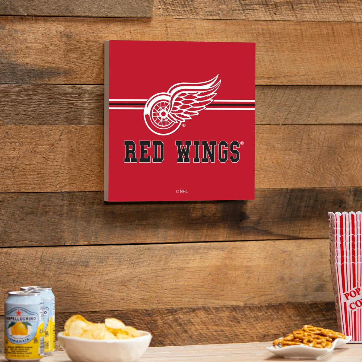 Detroit Red Wings Wood Wall Sign, 12x12 - NHL Home