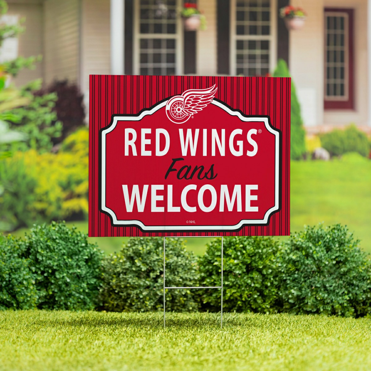 Detroit Red Wings Coroplast Yard Sign, "Fans Welcome" - NHL Home