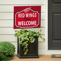 Detroit Red Wings Coroplast Yard Sign, "Fans Welcome" - NHL Home