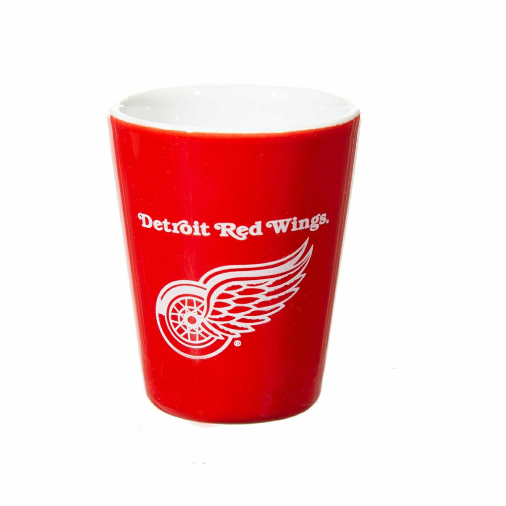 Detroit Red Wings 4-Piece Ceramic and Glass 2oz. Shot Glass Set - NHL Home