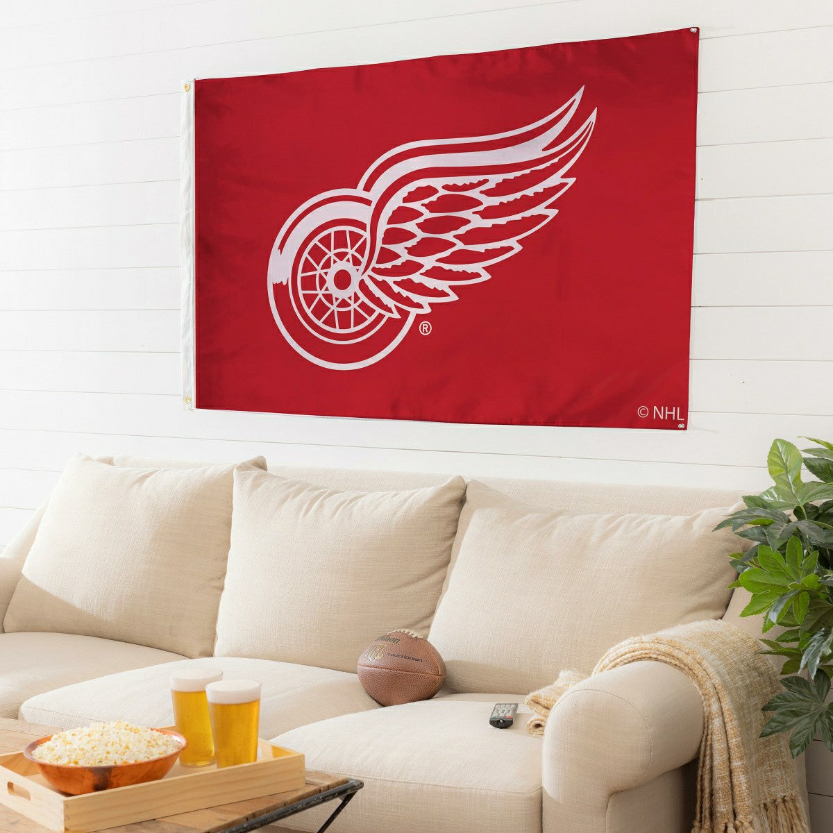 Detroit Red Wings Single Sided Estate Flag with 2 Grommets, 3'x5' - NHL Home
