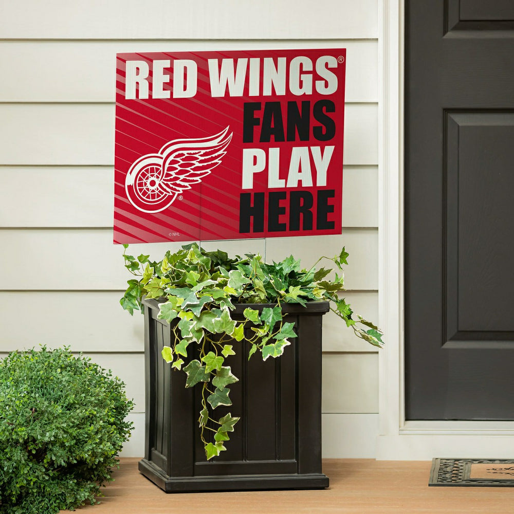 Detroit Red Wings Coroplast Yard Sign "Fans Play Here" - NHL Home