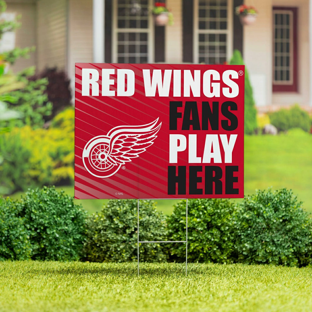 Detroit Red Wings Coroplast Yard Sign "Fans Play Here" - NHL Home