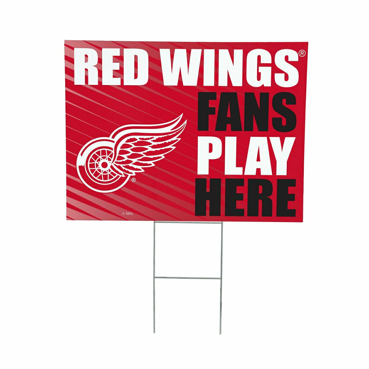 Detroit Red Wings Coroplast Yard Sign "Fans Play Here" - NHL Home
