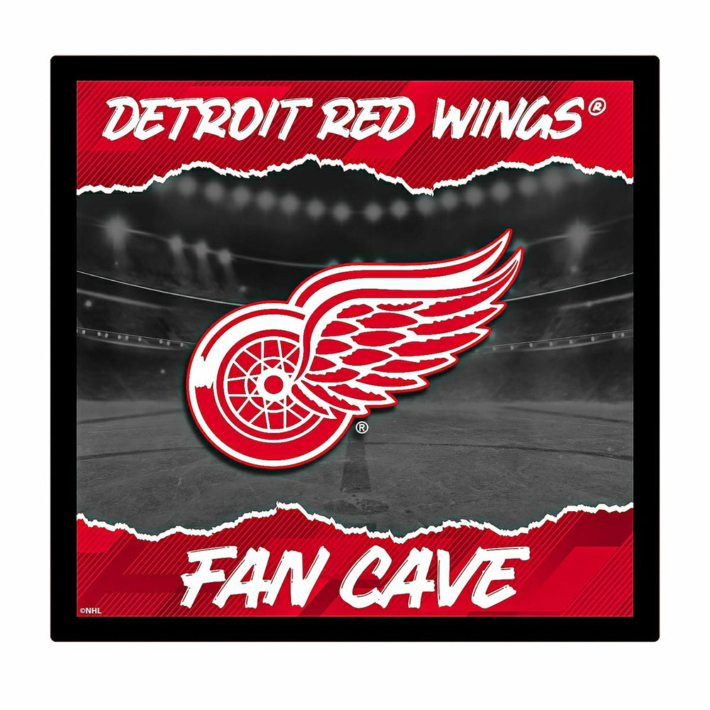 Detroit Red Wings 23"H x 23"L LED Wall Decor, Edgelite, Square - NHL Home