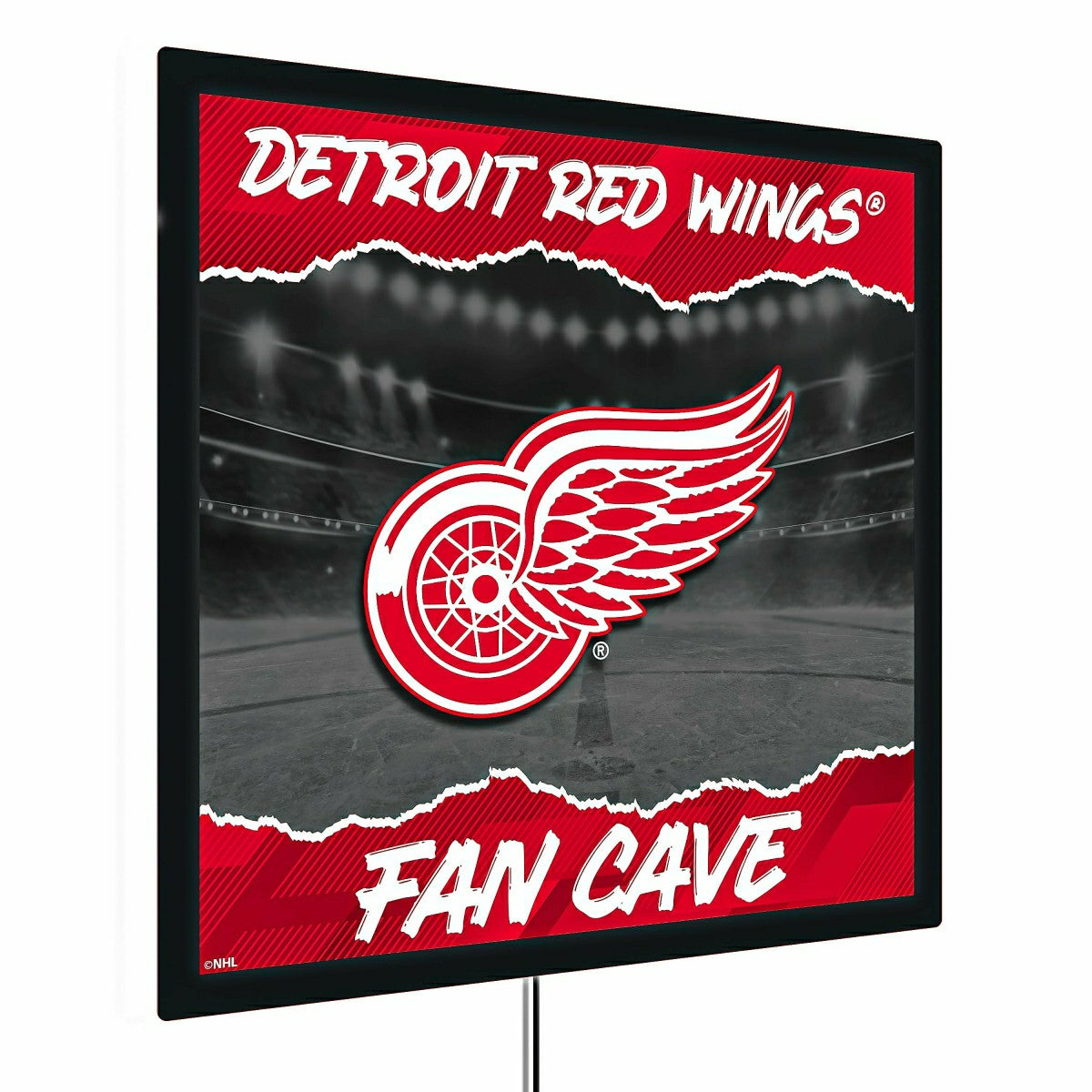 Detroit Red Wings 23"H x 23"L LED Wall Decor, Edgelite, Square - NHL Home