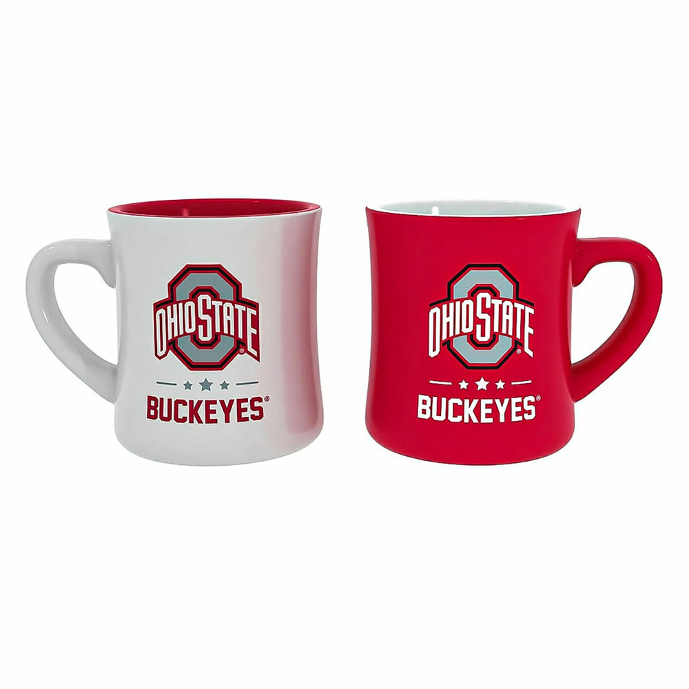 Ohio State University 10oz Ceramic Cup Set, 2pc - Home Collegiate