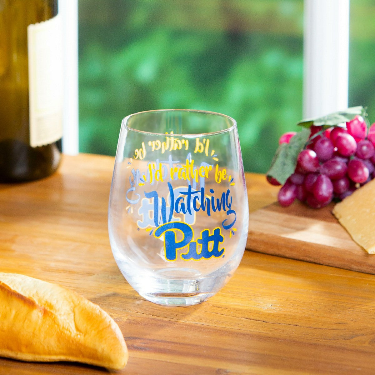 University of Pittsburgh, 17oz Boxed Stemless Glass - Home Collegiate