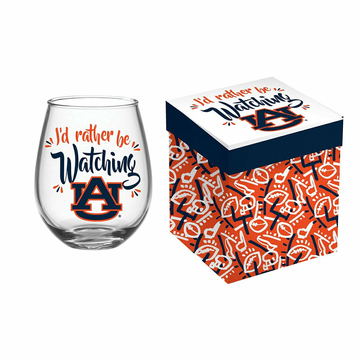 Auburn University, 17oz Boxed Stemless Glass - Home Collegiate