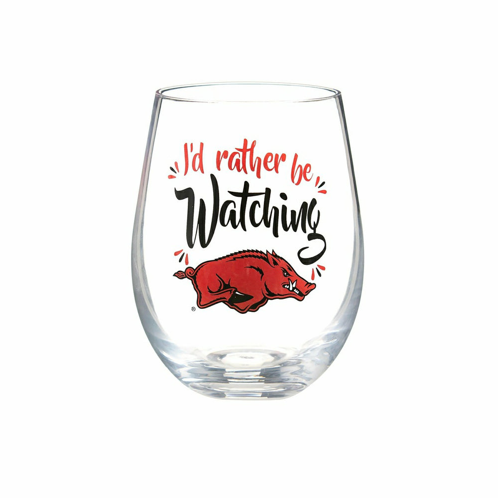 University of Arkansas, 17oz Boxed Stemless Glass - Home Collegiate