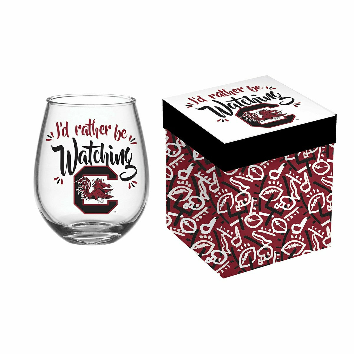 University of South Carolina, 17oz Boxed Stemless Glass - Home Collegiate